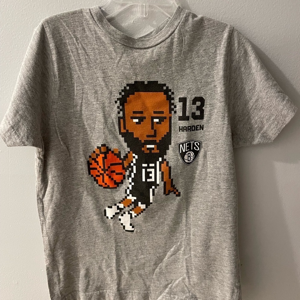 NBA Brooklyn Nets T-shirt Pixel Players James Harden 13 size kids small